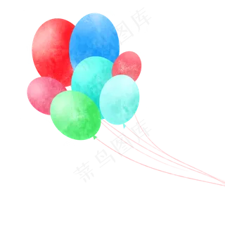 儿童节气球手绘卡通可爱素材