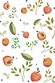 夏日水果清新印花底纹,免抠元素