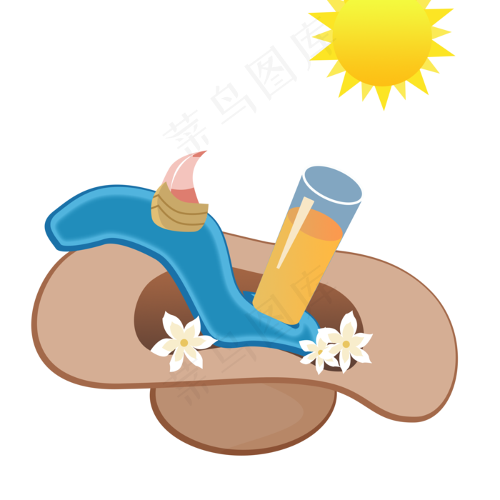 卡通夏日元素png素材