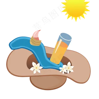 卡通夏日元素png素材