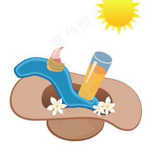 卡通夏日元素png素材