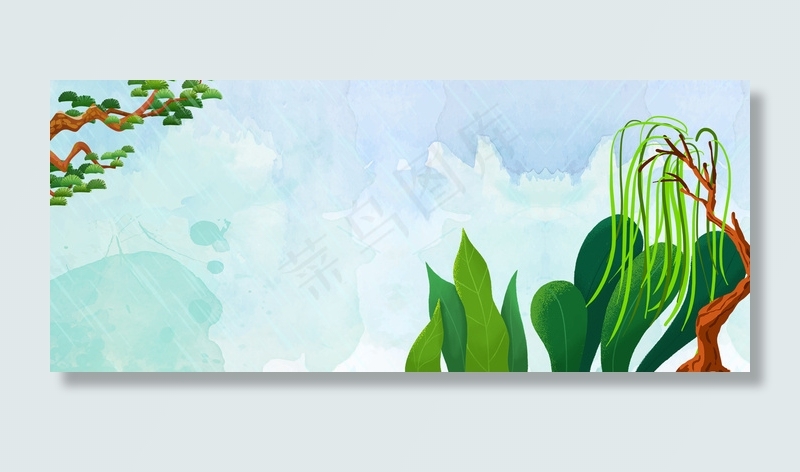 卡通风24节气立春春天出游海报