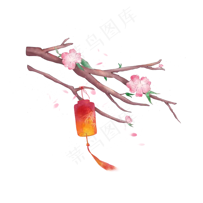 手绘中国风灯笼(2000X2000(DPI:300))psd模版下载