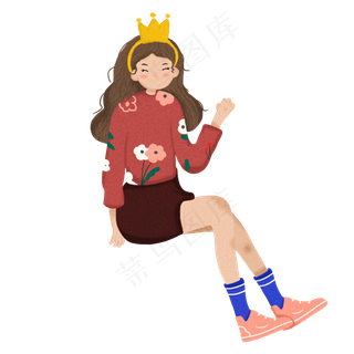 38女王节矢量人物素材,免抠元素