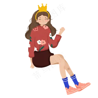 38女王节矢量人物素材,免抠元素