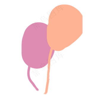 国庆节五一粉色橙色气球