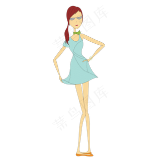 时尚女士青年元素