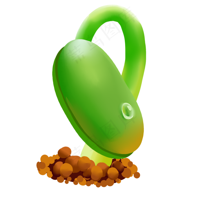 豆芽可爱绿色食品蔬菜农作物