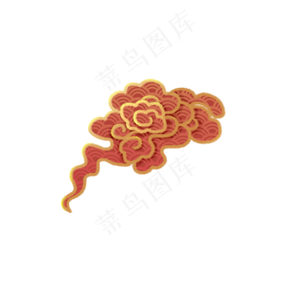 立体浮雕中国风祥云 可商用,免抠元素