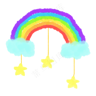 儿童卡通彩虹装饰