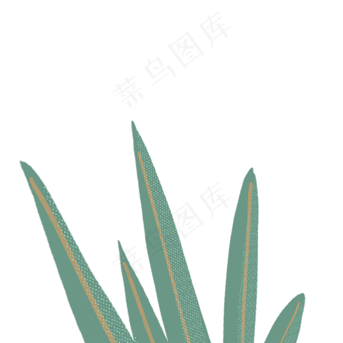 卡通绿色叶子下载(2000X2000(DPI:300))psd模版下载
