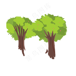 春天茂盛的大树下载