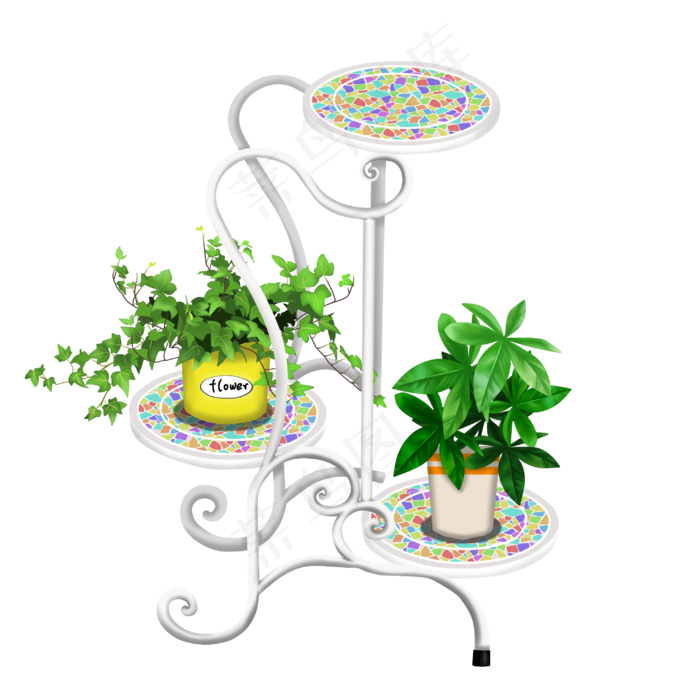 室内摆放盆栽花架(3000X3000(DPI:300))psd模版下载