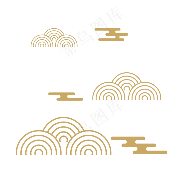 金色的中国风底纹,免抠元素(2000X2000(DPI:300))psd模版下载