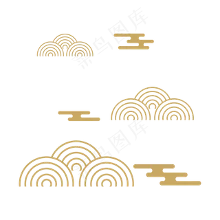 金色的中国风底纹,免抠元素