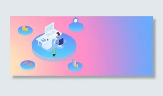 25D科技感商务矢量banner