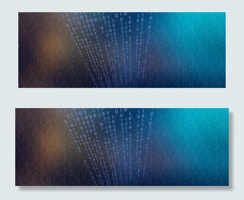 渐变立体大数据科技海报背景