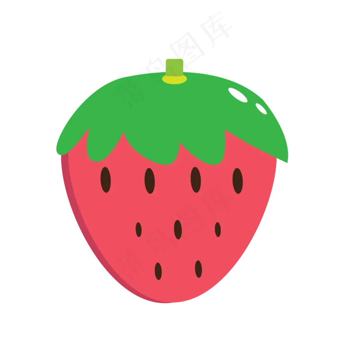 夏季水果矢量粉色草莓ai矢量模版下载