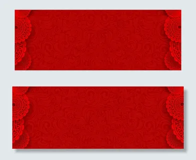 中国风红色边框纹理