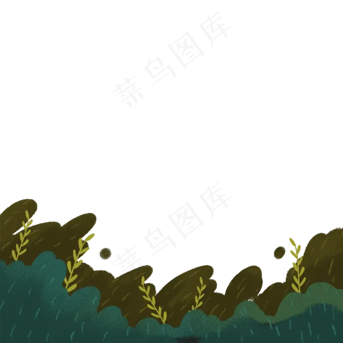 卡通植物边框下载(2000X2000(DPI:300))psd模版下载