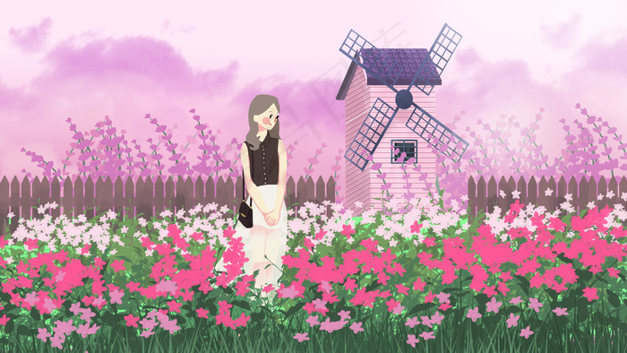 夏天唯美薰衣草旅行