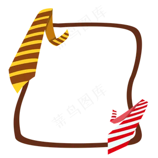 父亲节领带边框