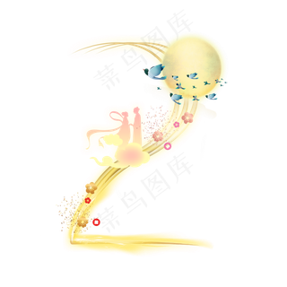 金色发光七夕数字2