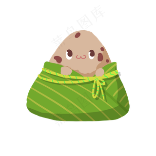 可爱的红糖红豆粽子