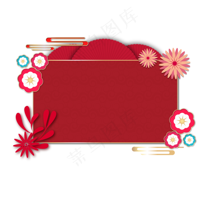 2020鼠年新年边框,免抠元素