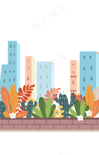 手绘秋天植物风景下载,免抠元素