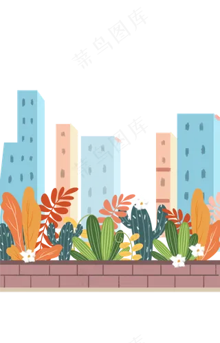 手绘秋天植物风景下载,免抠元素