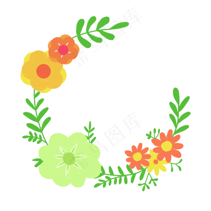 卡通绿色植物藤蔓(2000X2000(DPI:300))psd模版下载