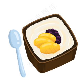 芒果蓝莓酸奶捞甜品碗装甜点