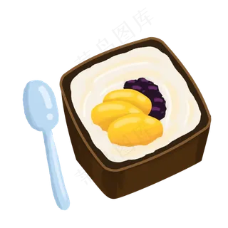 芒果蓝莓酸奶捞甜品碗装甜点