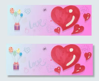 520渐变情人节促销