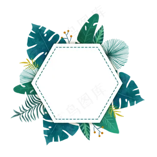 热带树叶边框PNG免抠素材 热带树叶边框PNG免抠素材