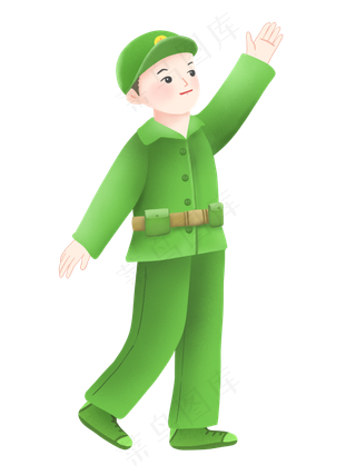 建军节小男孩