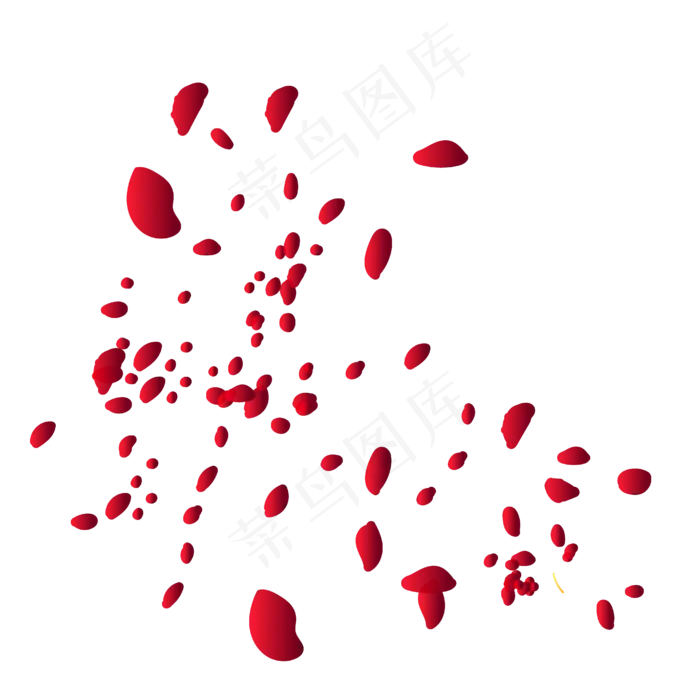 飘零鲜艳红玫瑰花瓣(4167*4168px 300 dpi )ai矢量模版下载