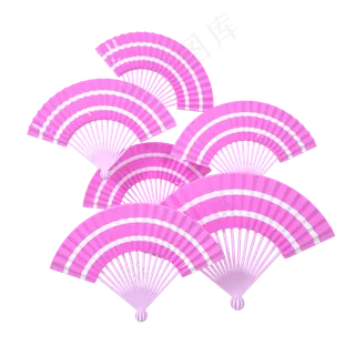 c4d唯美清新立体扇子装饰