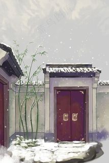 大雪寒冬下雪节气