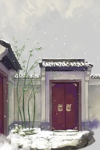 大雪寒冬下雪节气