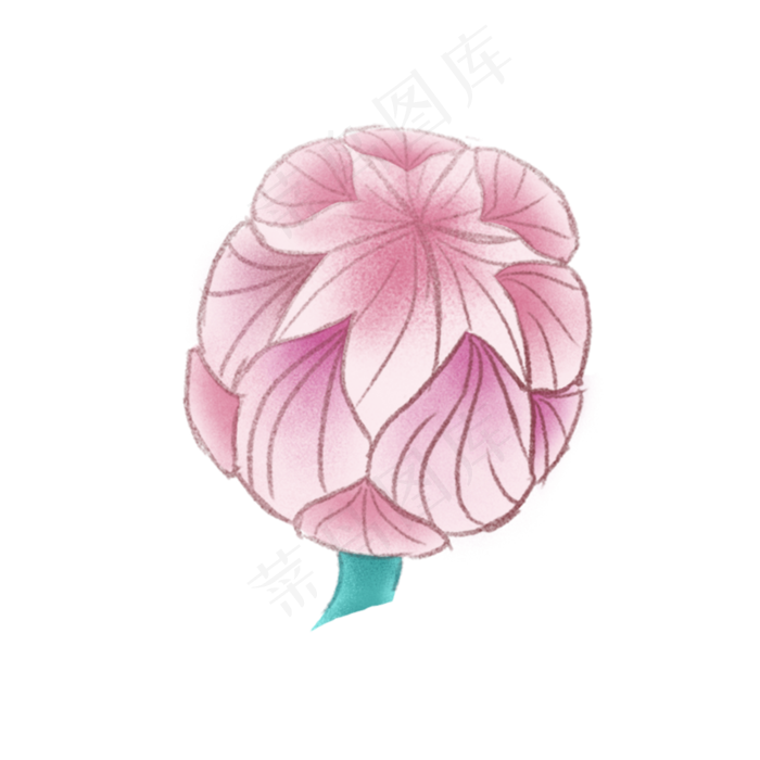 卡通粉色花朵下载(2000X2000(DPI:300))psd模版下载