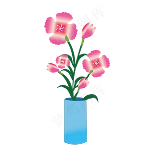 矢量免扣卡通花朵