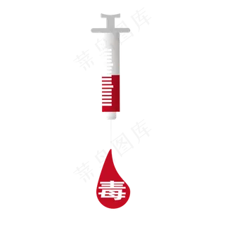 针管和红色毒药,免抠元素