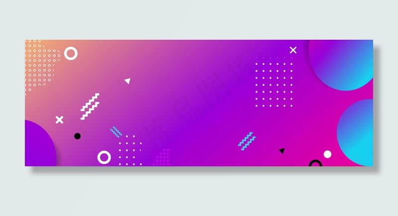 双十一几何渐变镭射banner海报背景图片素材