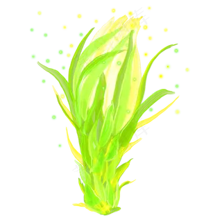 光感彩色荧光唯美霸王花,免抠元素