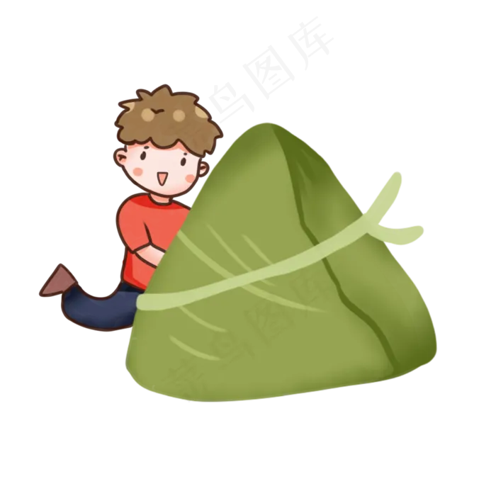 端午节传统节日吃粽子的男孩(2000X2000(DPI:300))psd模版下载