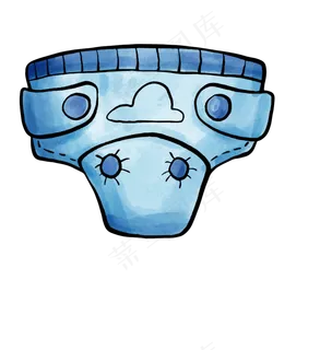 水彩可爱婴儿用品婴儿裤设计
