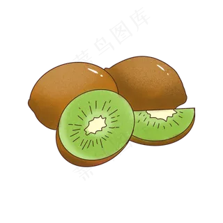 夏日可爱简约水果猕猴桃