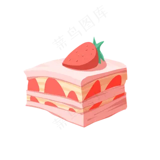 草莓蛋糕糕点甜品爱情,免抠元素